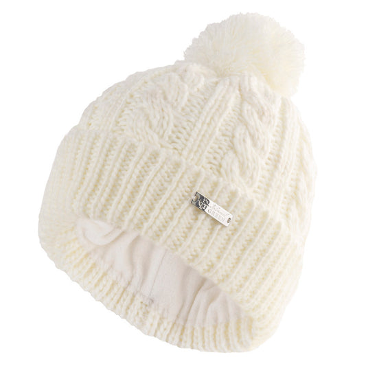 IGLHAT2134 - Ladies Knitted Bobble Hat With Fleece Lining