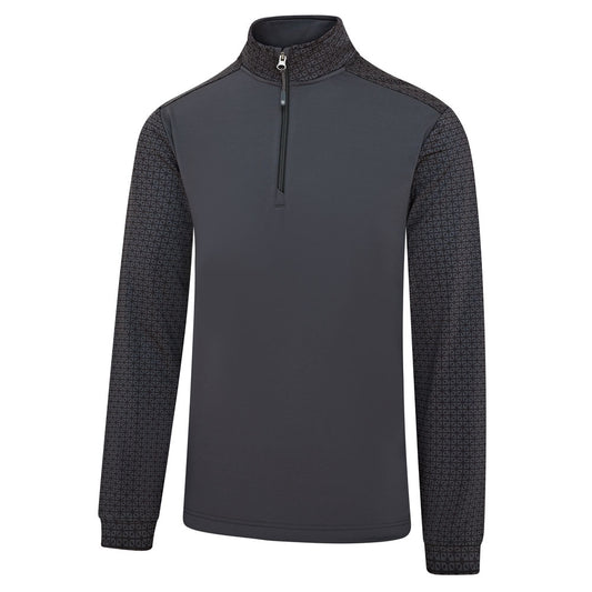 IGTL2376 - Men's Lined & Windproof Printed ¼ Zip Top Layer