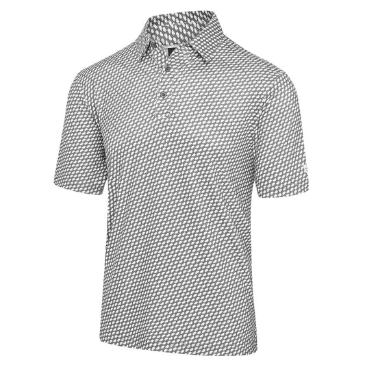 IGTS2342 - Men's Abstract Print Golf Polo Shirt