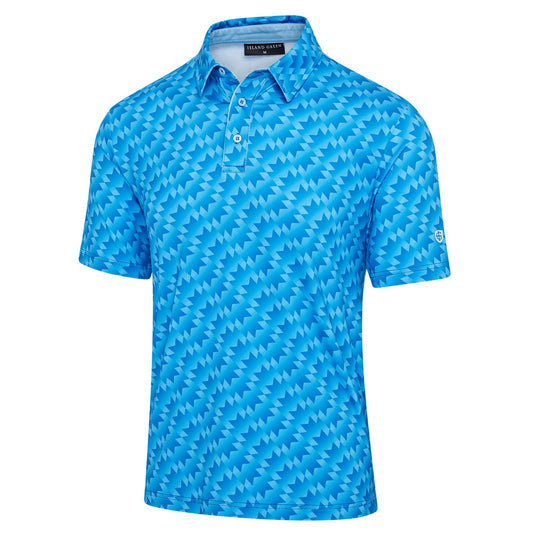 IGTS2345 - Men's Diagonal Print Golf Polo Shirt