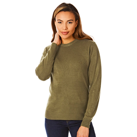 LSLKNT454 - Ladies Crew Neck Supersoft Knit Jumper