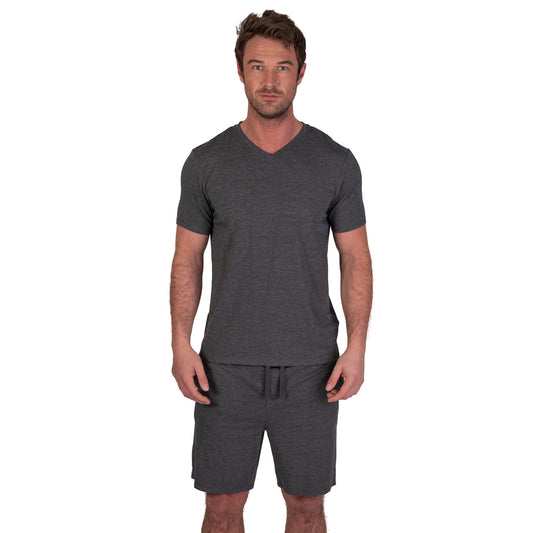 LSSET012 - Men's V Neck Tee & Short Pyjama Set