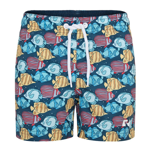 RCJSHO792 - Boys Tropical Fish Print Swim Shorts