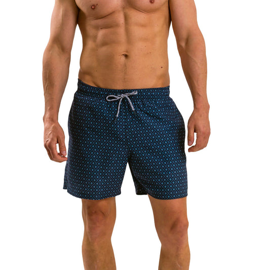 RCSHO798 - Mens Diamond Print Swim Shorts