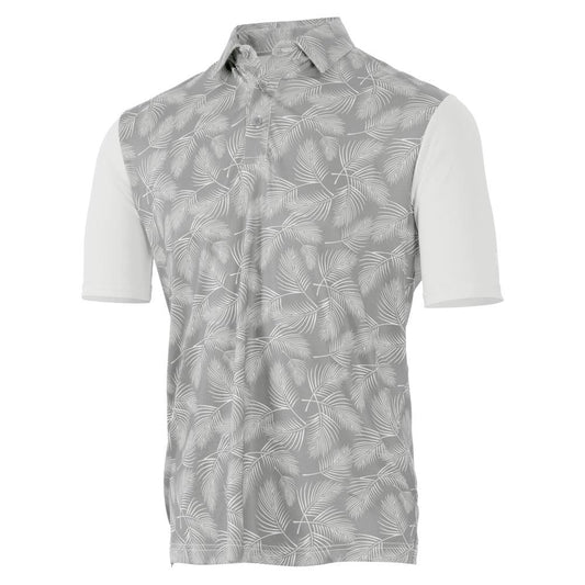 IGTS2292 - Men's Tropical Leaf Print Polo Shirt