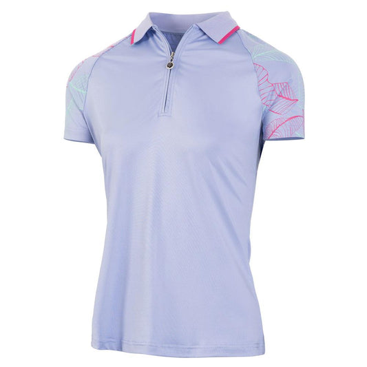 IGLTS2301 - Ladies Leaf Print Raglan Sleeve Polo Shirt