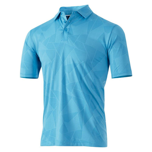 IGTS2288 - Men's Jacquard Knit UV Protection Golf Polo Shirt