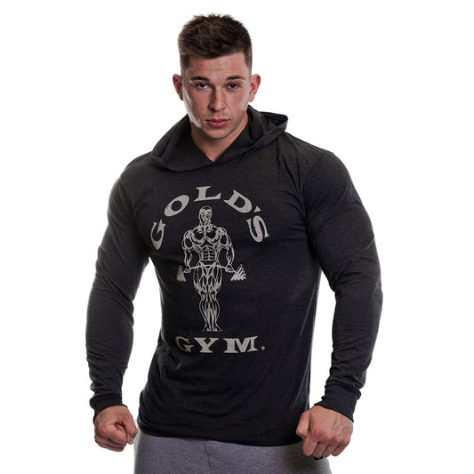 GGTOP009 - Men's Muscle Joe Printed Long Sleeve Hooded T-Shirt