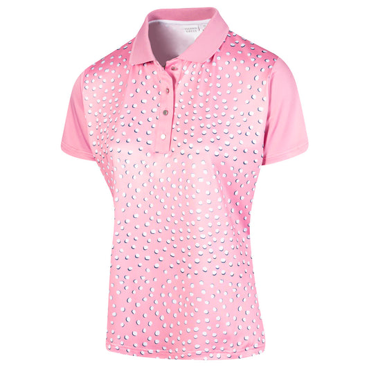 IGLTS2238 - Ladies All Over Spotted Printed Polo Shirt