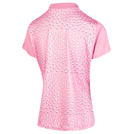 IGLTS2238 - Ladies All Over Spotted Printed Polo Shirt