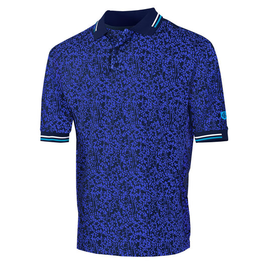 IGTS2291 - Men's Wild Floral Print Polo Shirt