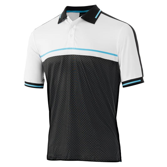 IGTS2287 - Men's Geometric Print UV Protection Polo Shirt