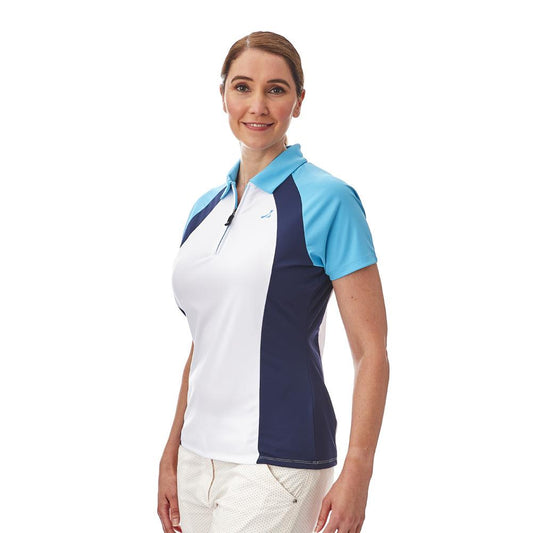 UPLTS1673 - Ladies Zip Neck Polo Shirt